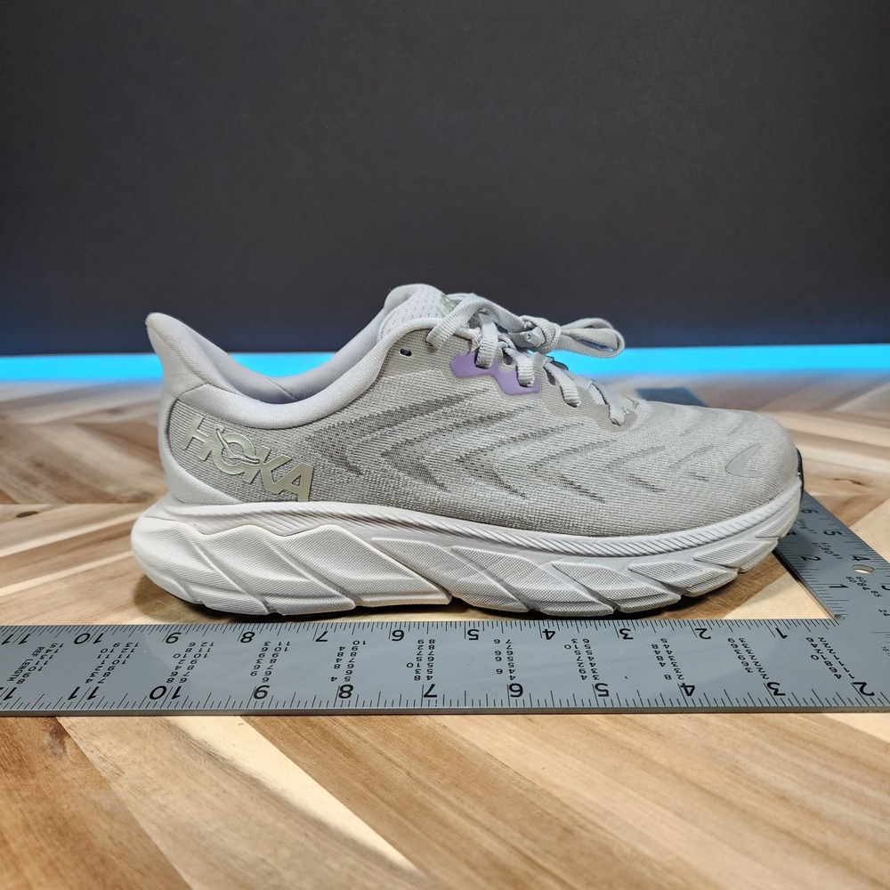 Hoka Arahi 6 Harbor Mist Silver Purple Women's Running Shoes Size 6 1123195-HMSL - Picture 12 of 13